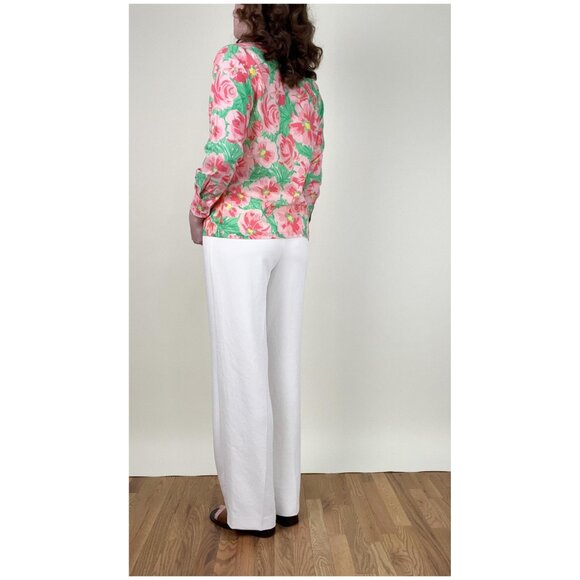 Stunning Vintage Floral Print Blouse Button Up Shirt Garden Girl Preppy Feminine - Picture 4 of 10